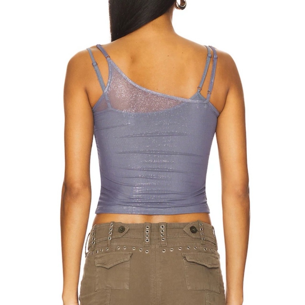 Women's Double Layered Purple/Blue Top - Picture 3 of 7